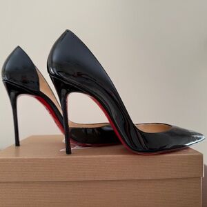 Christian Louboutin Iriza 100 Patent Leather Pumps – Black (Size 39.5 / US 9.5)